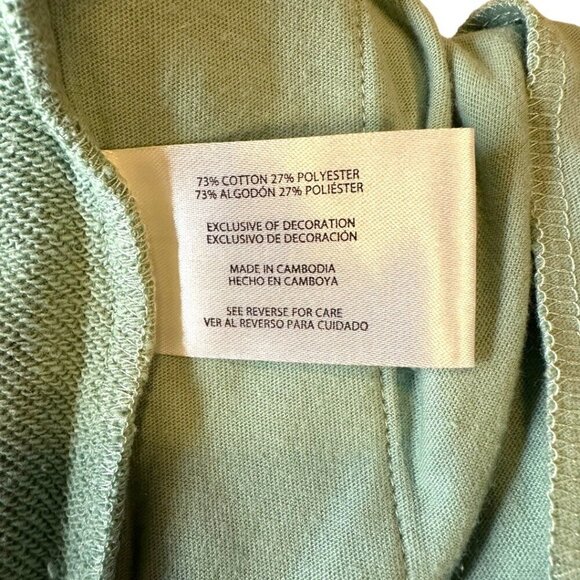 GAP Mens French Terry Shorts Granite Green Size XL - Picture 6 of 6